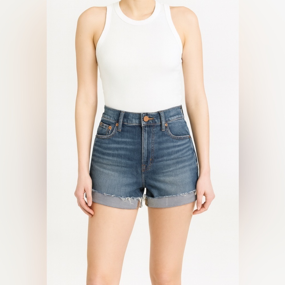 Madewell Denim High-Waisted Women Shorts.   Size-25